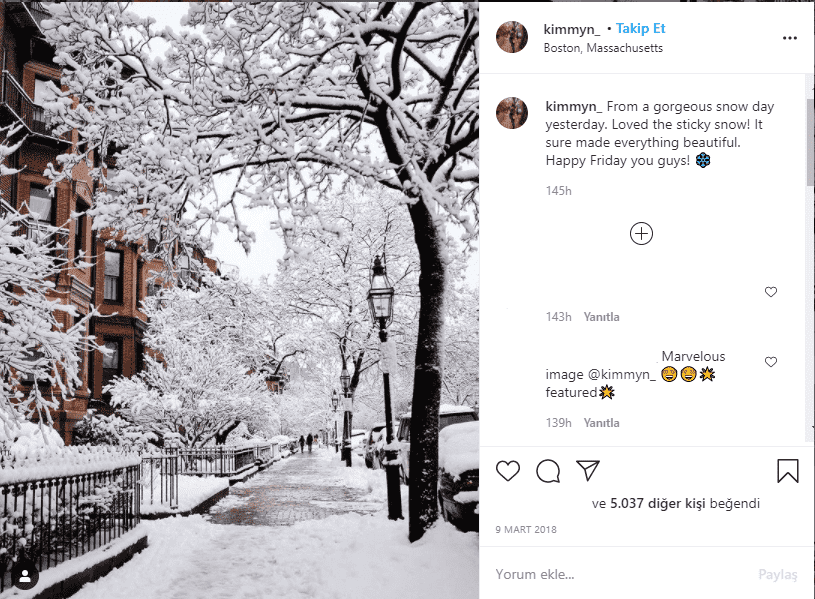 kar gorseli boston