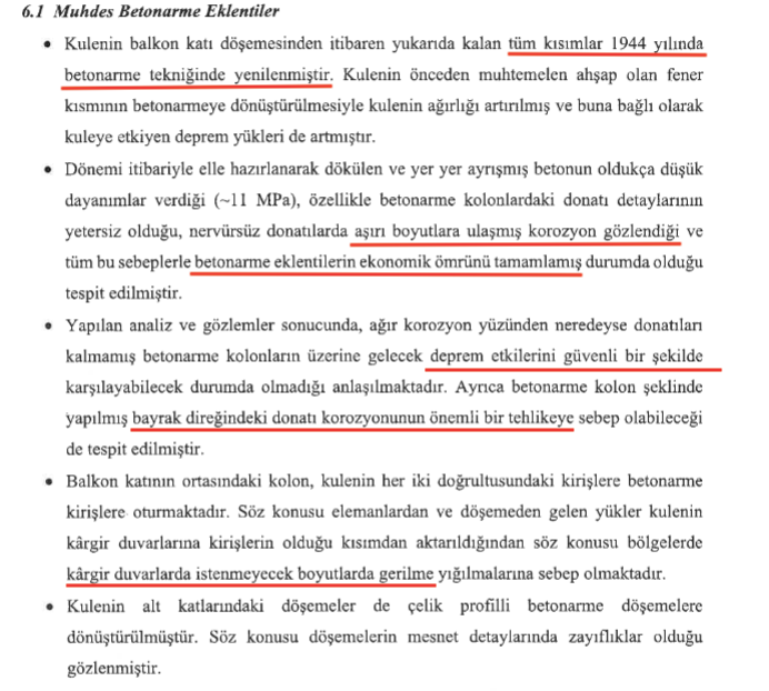 kiz kulesinin yikildigi iddiasi teknik rapor 2