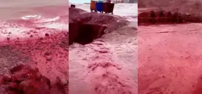 Video İran’da yağan kızıl yağmuru mu gösteriyor?