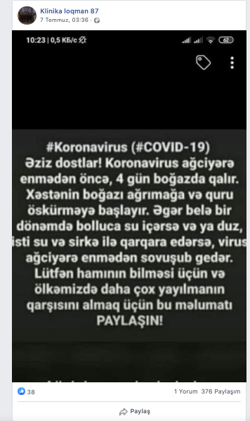koronavirus aze