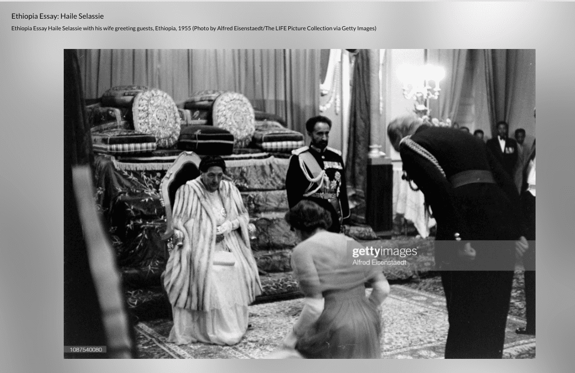 kralice elizabeth etiyopya imparatoru onunde egilmedi orijinal