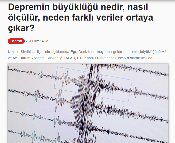turkiye ve dunyadaki kurumlar izmir depreminde neden farkli buyuklukler acikladi teyit