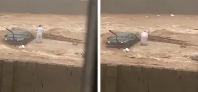 Sel sırasında namaz kılan kişiyi gösteren görüntüler Libya’dan mı?