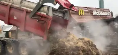 Fransa'da İsrail'i protesto etmek için McDonalds önüne gübre döküldüğü iddiası