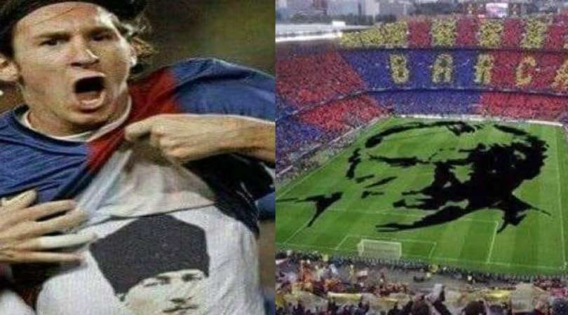 Barcelona’nın stadı Camp Nou’da Atatürk posteri açıldığı ve Messi'nin Atatürk baskılı tişört giydiği iddiası