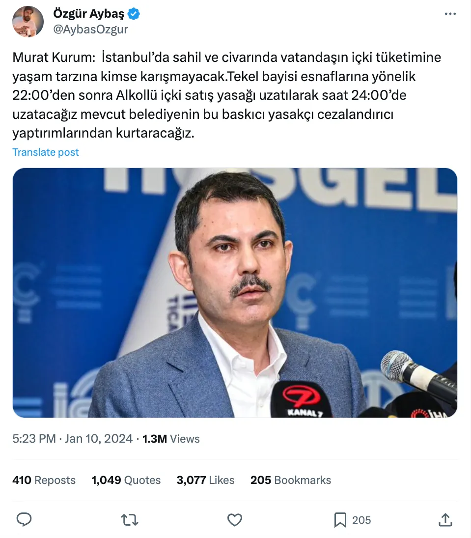 murat kurum alkol iddia gorsel