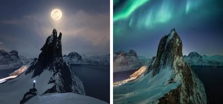 Fotoğrafın Norveç’teki kurt şeklindeki dağı gösterdiği iddiası