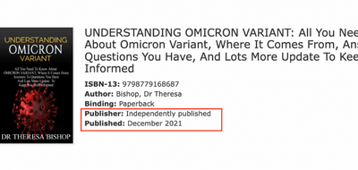 Omicron varyantı tespit edilmeden önce hakkında kitap yazıldığı iddiası