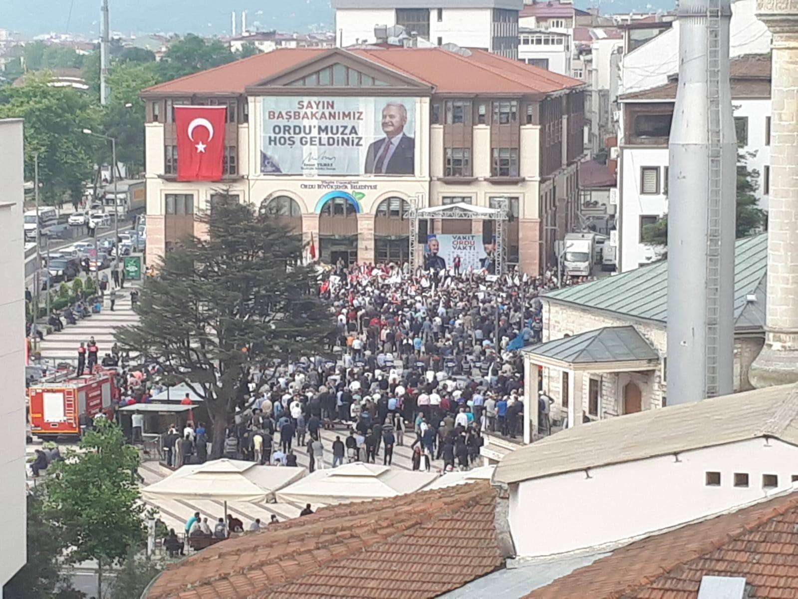 Claims surrounding the crowd at Binali Yıldırım’s Ordu speech