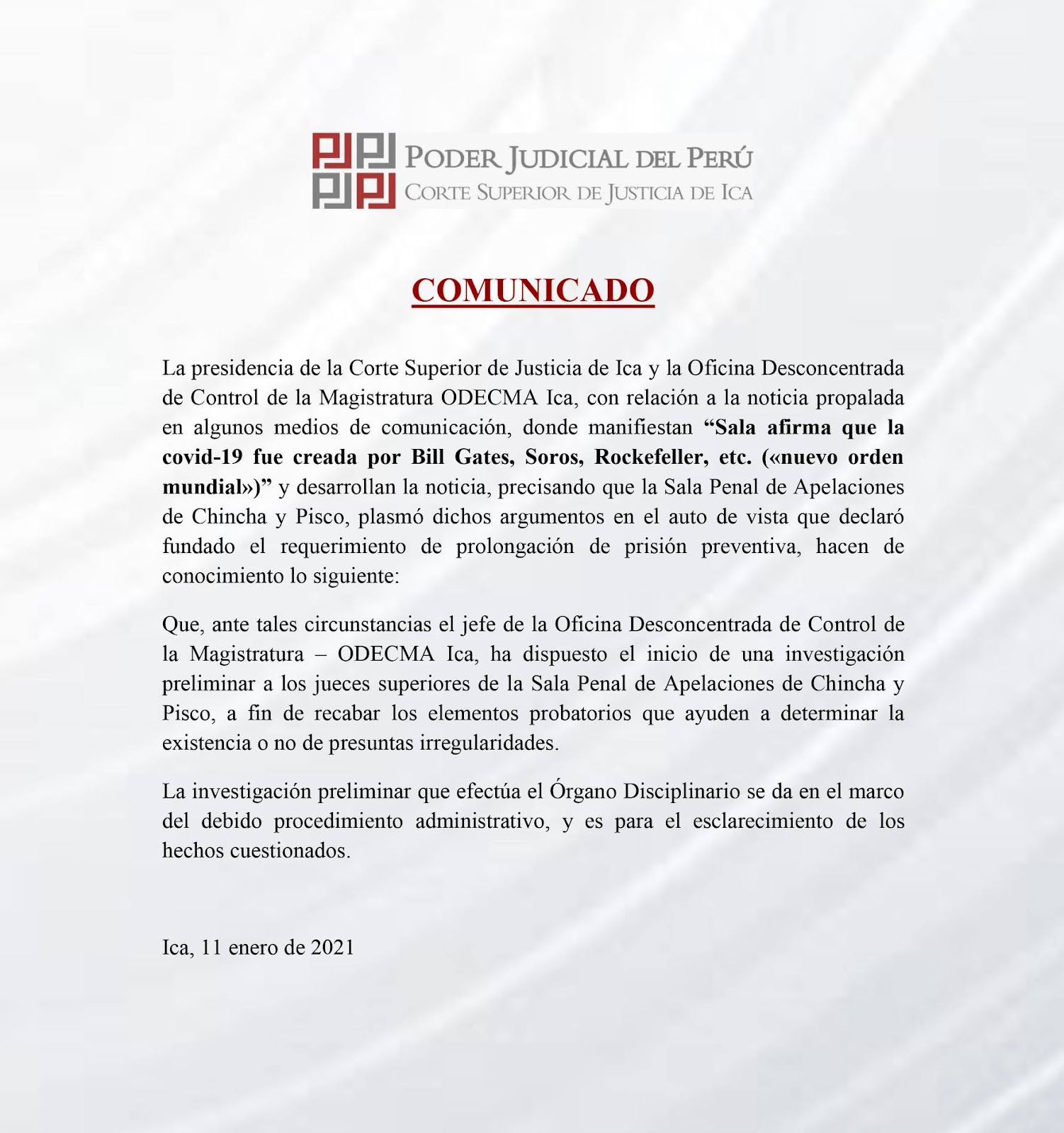 peru ali mahkemesi yazi yayinlamasi