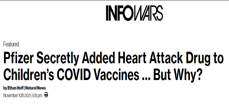 Pfizer’in çocukların Covid-19 aşılarına kalp krizi ilacı eklediği iddiası