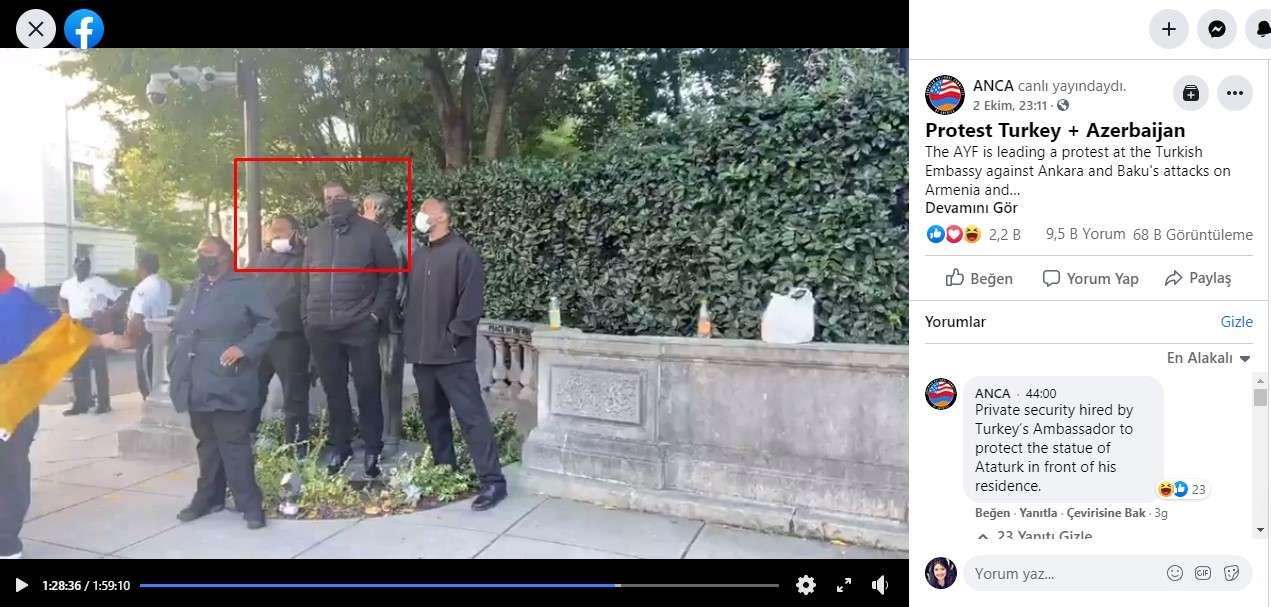 protesto siyahi kisiler video fotografin washington dcdeki ataturk heykelini koruyan siyahlari gosterdigi iddiasi