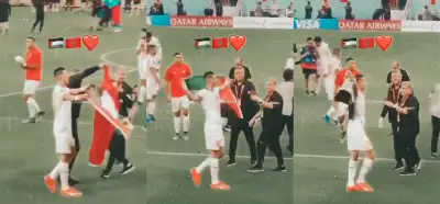 Filistin bayrağı açan kişinin Cristiano Ronaldo olduğu iddiası