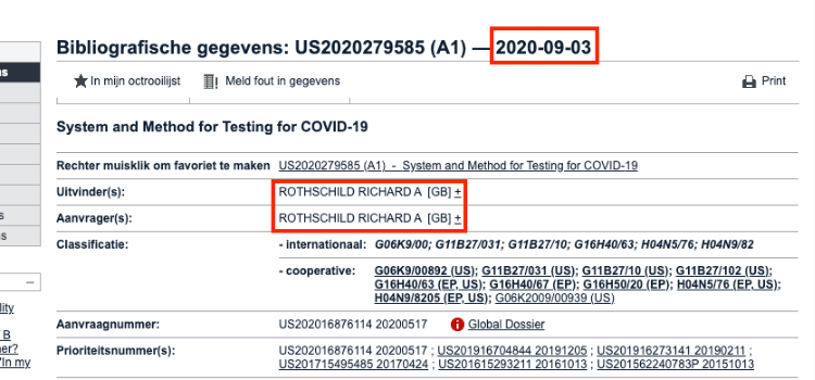 Rothschild ailesinin Covid-19 test kitlerinin patentini 2015 yılında aldığı iddiası