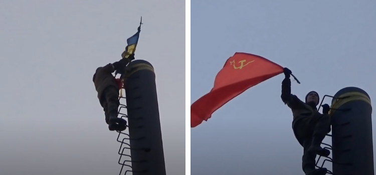 Rusya'nın Mariupol'e bayrak astığı fotoğrafın güncel olduğu iddiası