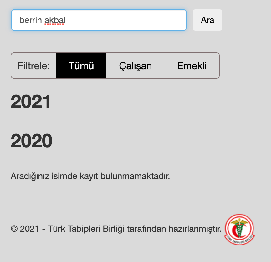 saglik calisanlari isimleri ttb