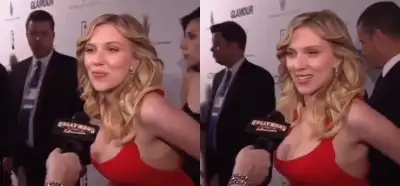 Görüntülerde Scarlett Johansson'un arkasına geçen kadın kayboldu mu?