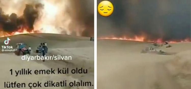 Videonun Diyarbakır Silvan'daki güncel yangını gösterdiği iddiası