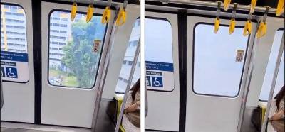 Singapur’da tren camlarının binalara gelince matlaştığı iddiası