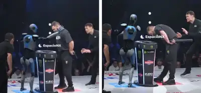 Videonun tokat yarışmasına bir robotun katıldığını gösterdiği iddiası