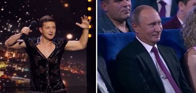 Videonun Putinin Zelenskini səhnədən izlədiyini göstərdiyi iddiası