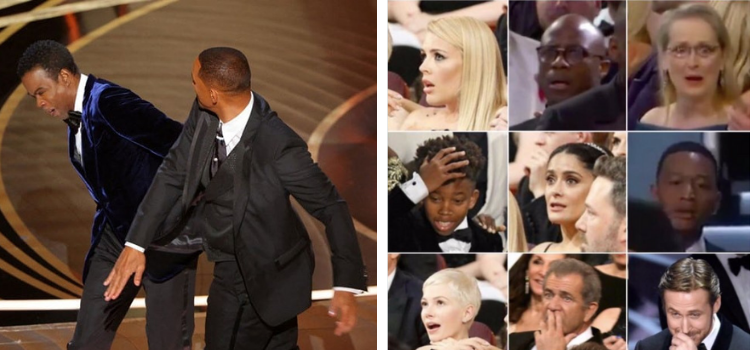 Fotoğrafın Oscar töreninde Smith’in Rock'a attığı tokata verilen tepkileri gösterdiği iddiası