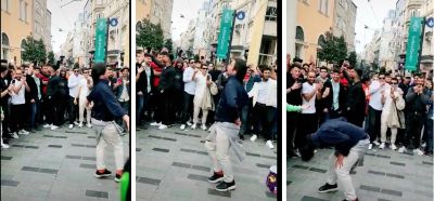 Videonun Taksim'de baça bazi dansı yapan Afgan'ı gösterdiği iddiası
