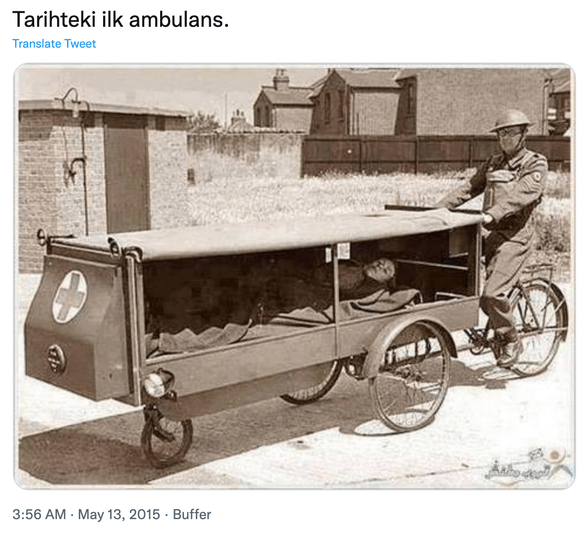 tarihteki ilk ambulans iddia gorseli