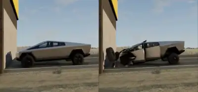 Video Tesla Cybertruck'ın sağlamlık testini mi gösteriyor?