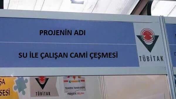 TÜBİTAK sergisinde “Su ile çalışan cami çeşmesi” isimli bir projenin yer aldığı iddiası