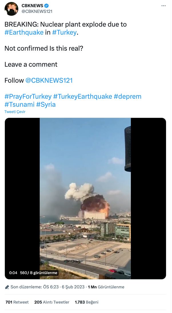 turkiye patlama iddia