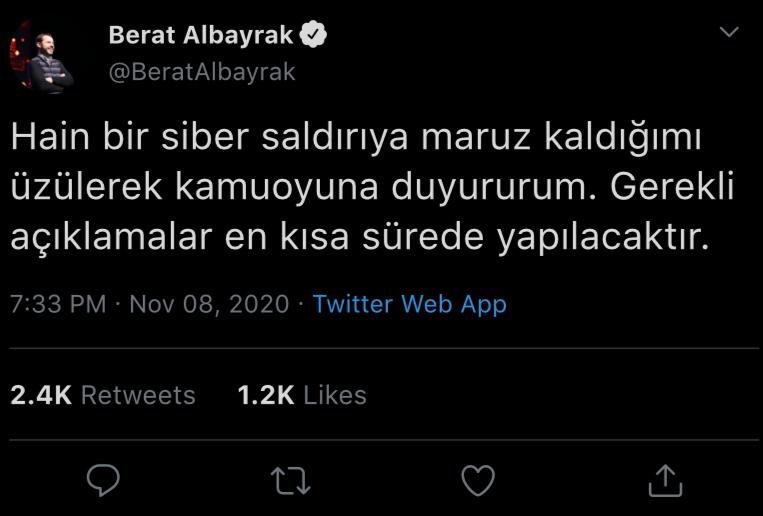 twitter sahte albayrak hesabi