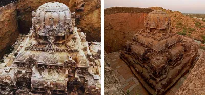 Fotoğraf Hindistan’da bulunan 5 bin yıllık tapınağı mı gösteriyor?