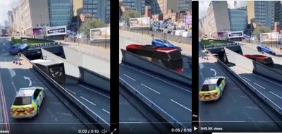 Tır ve otobüs üzerinden geçen araba videosunun gerçek olduğu iddiası