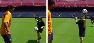 Videoda Ronaldinho ile top oynayan kişinin Messi olduğu iddiası