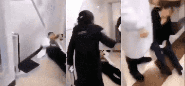 Videodaki doktorun koronavirüs nedeniyle yere yığıldığı iddiası