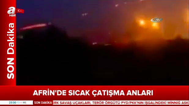 Videonun Afrin'deki sıcak çatışmaları gösterdiği iddiası