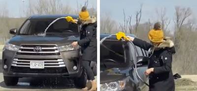 Videonun aracını benzinle yıkayan kişiyi gösterdiği iddiası