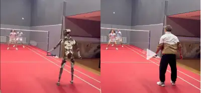 Badminton oynayan robot videosu gerçek mi?