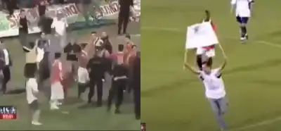 Videonun İspanya'da sahaya inerek Filistin bayrağı açan kişiyi gösterdiği iddiası