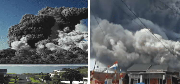 Videonun Endonezya’da yaşanan yanardağ patlamasını gösterdiği iddiası